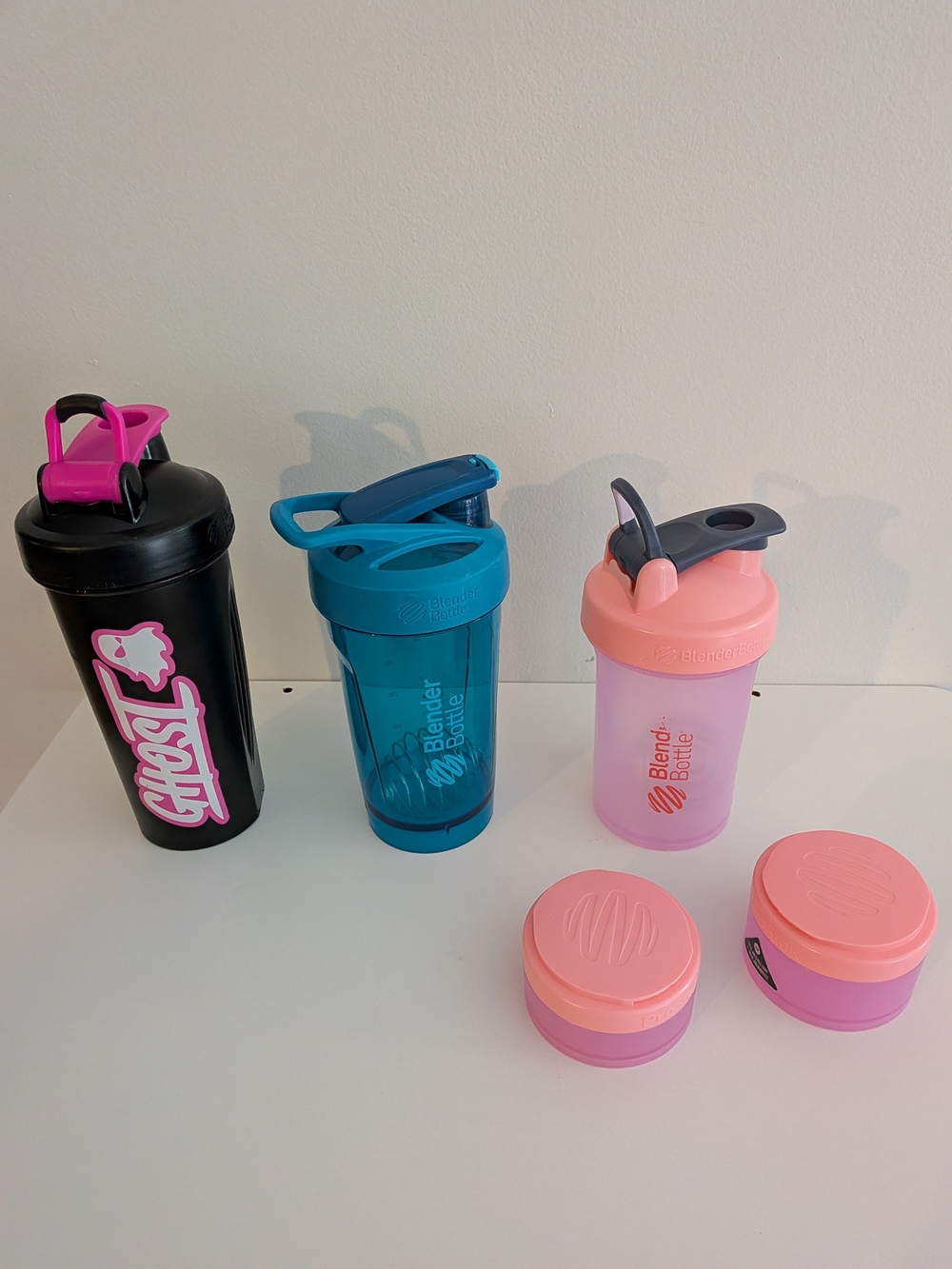 BlenderBottle Trio Set - Black, Teal, Pink